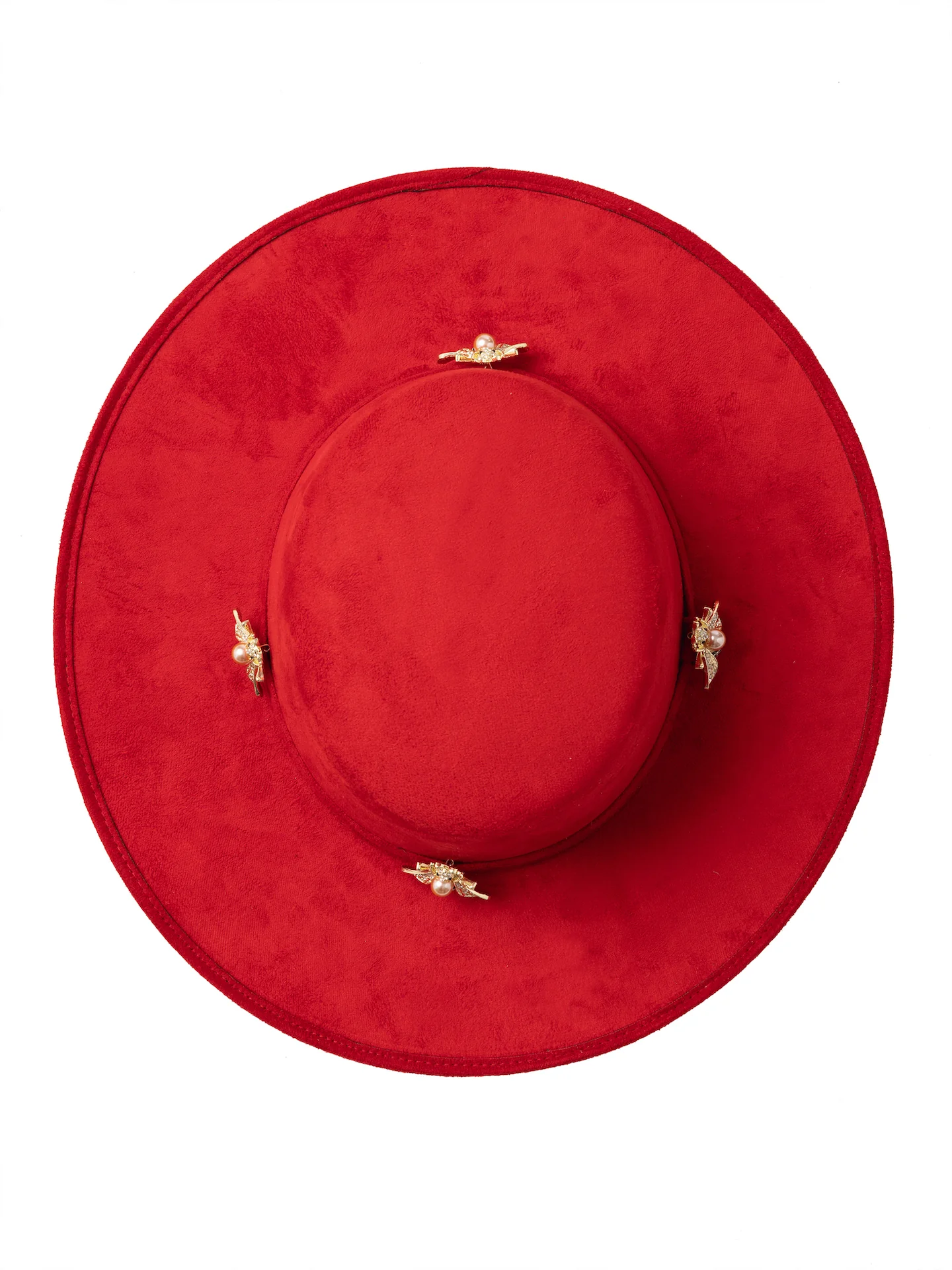 "Icon" Olive Embellished Wide Brim Hat - Image 7