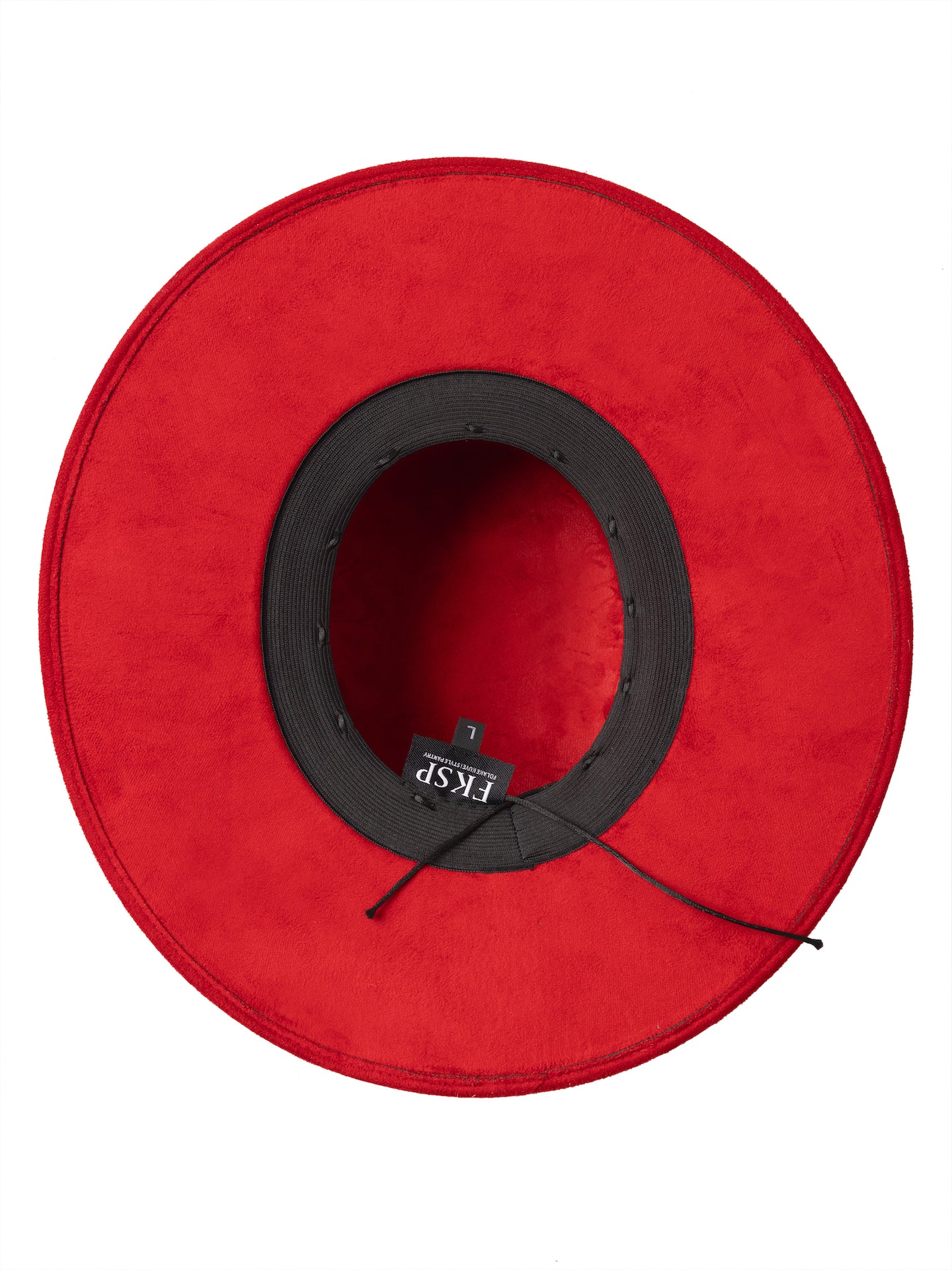 "Icon" Red Embellished Wide Brim Hat - Image 7