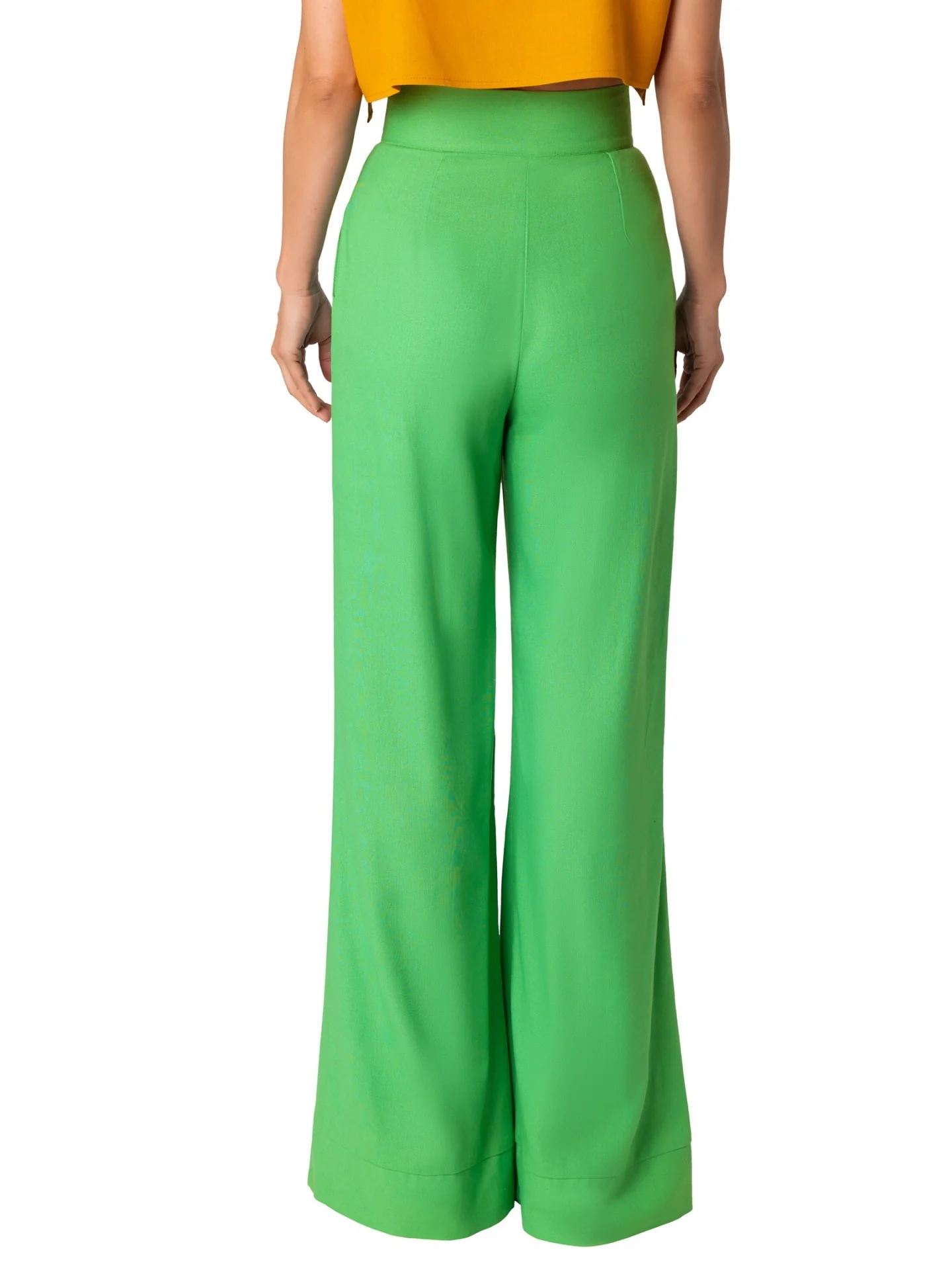 "Kinko" Green High Waist Wide Leg Pants - Image 8