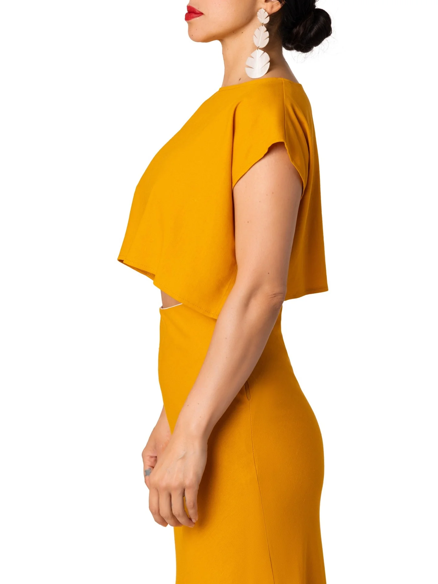 "Naples" Yellow Crop Top - Image 7
