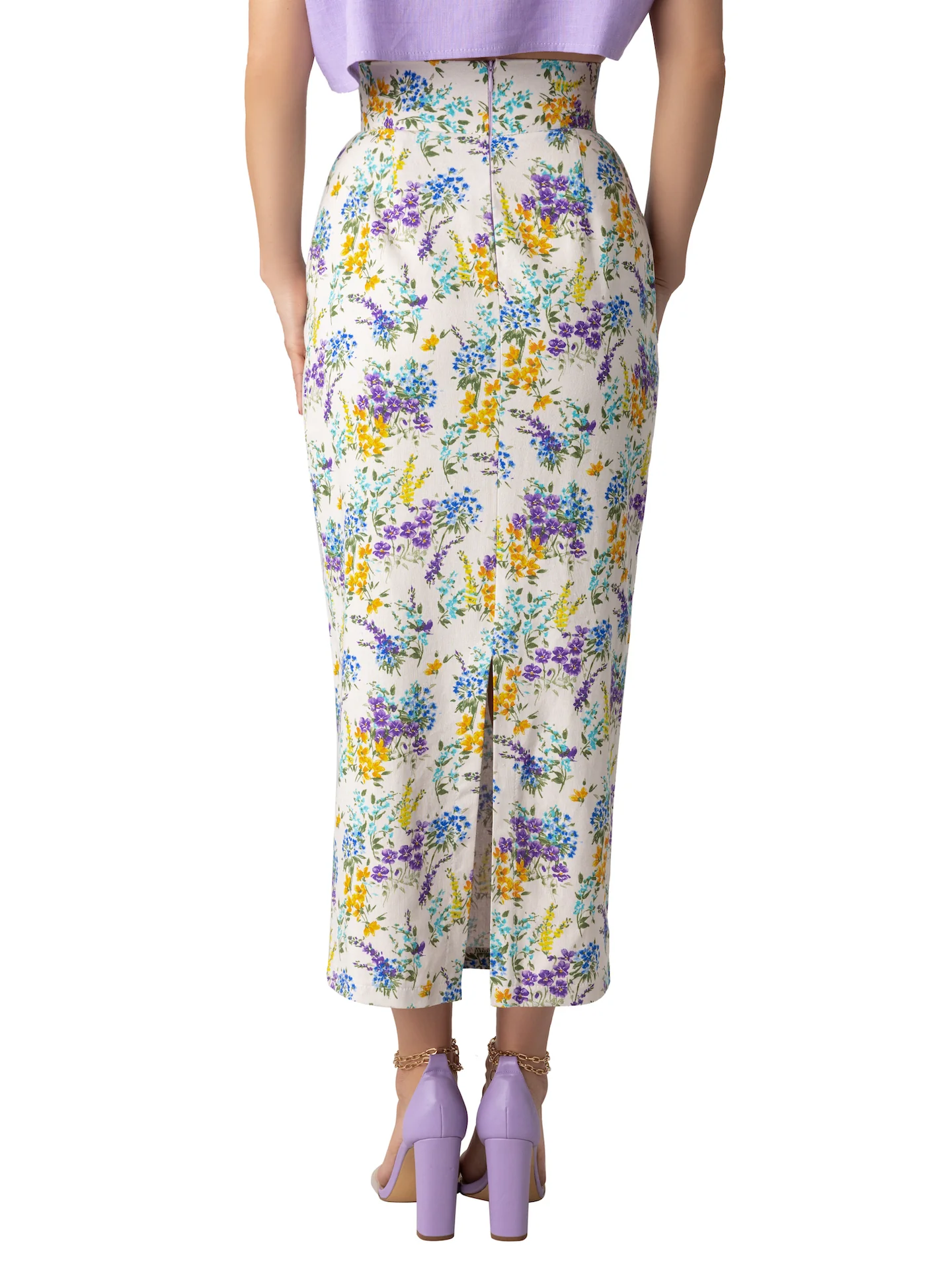"Petal" Floral Pencil Skirt - Image 9