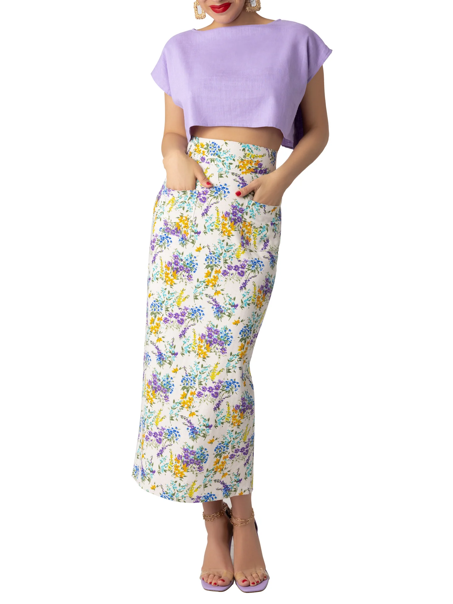 "Sweet Pea" Lilac Crop Top - Image 4