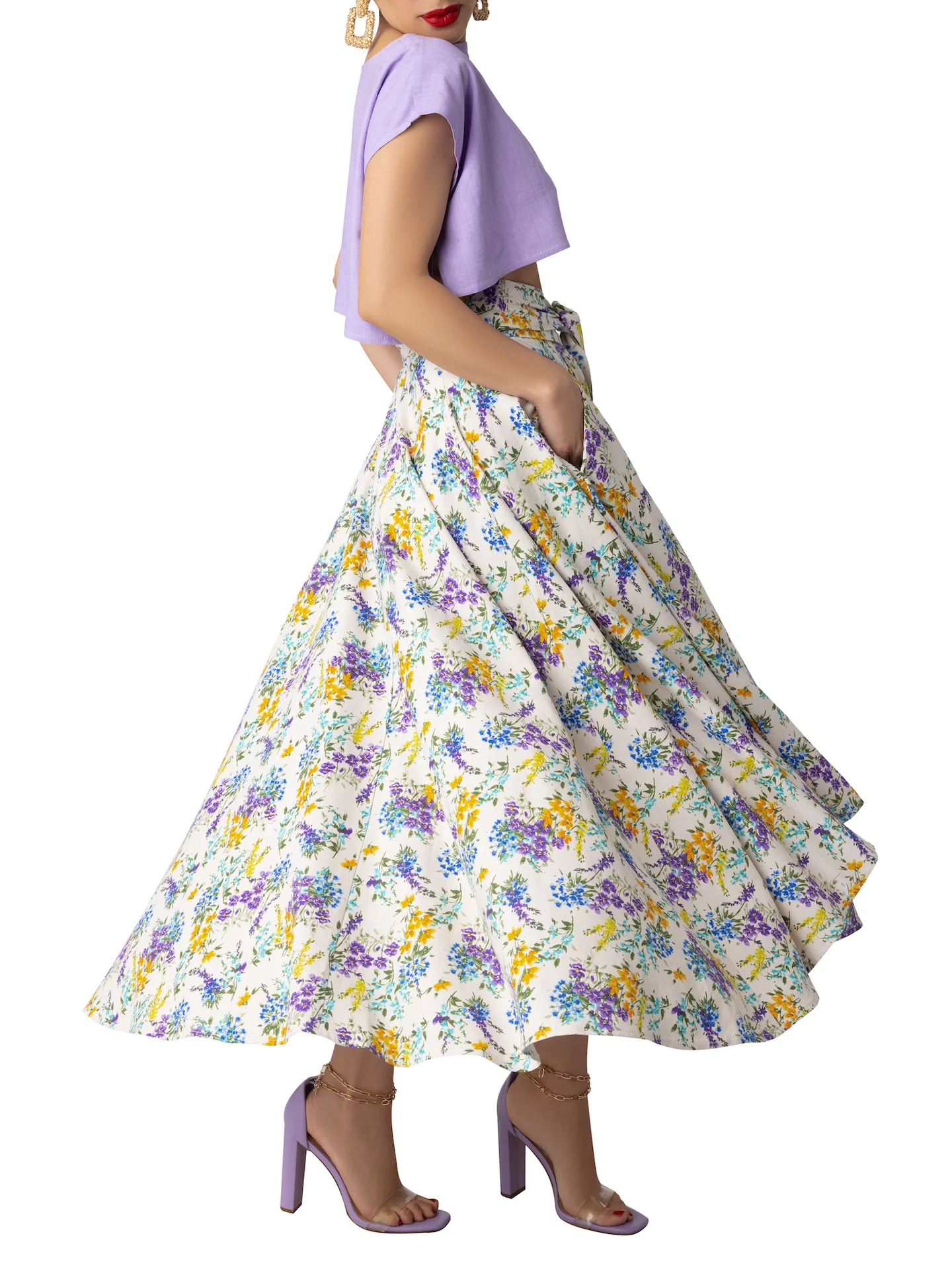 "Sweet Pea" Lilac Crop Top - Image 6